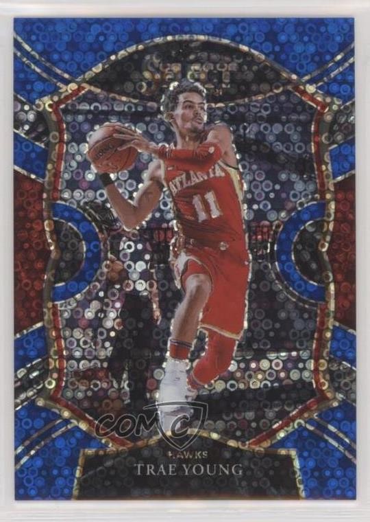 2020-21 Panini Select Concourse Blue Disco Prizm 23/25 Trae Young #2 hs9
