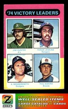 1975 Topps #310 1974 Victory Leaders J. Hunter-F. Jenkins/ Messersmith/Niekro
