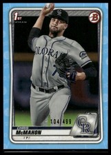 2020 Bowman Draft #BD-43 Chris McMahon Sky Blue #/499