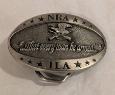 Vintage NRA Belt Buckle That Every Man Be Armed ILA made in the USA