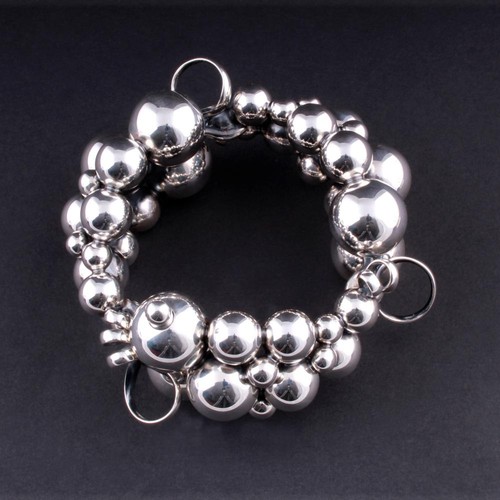 GEORG JENSEN Sterling Bangle # 551B, Moonlight Grapes. Silver. Harald Nielsen.