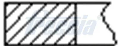Jeu de segments de piston FR10-209800 FRECCIA pour ALFA ROMEO CADILLAC - Photo 1/4