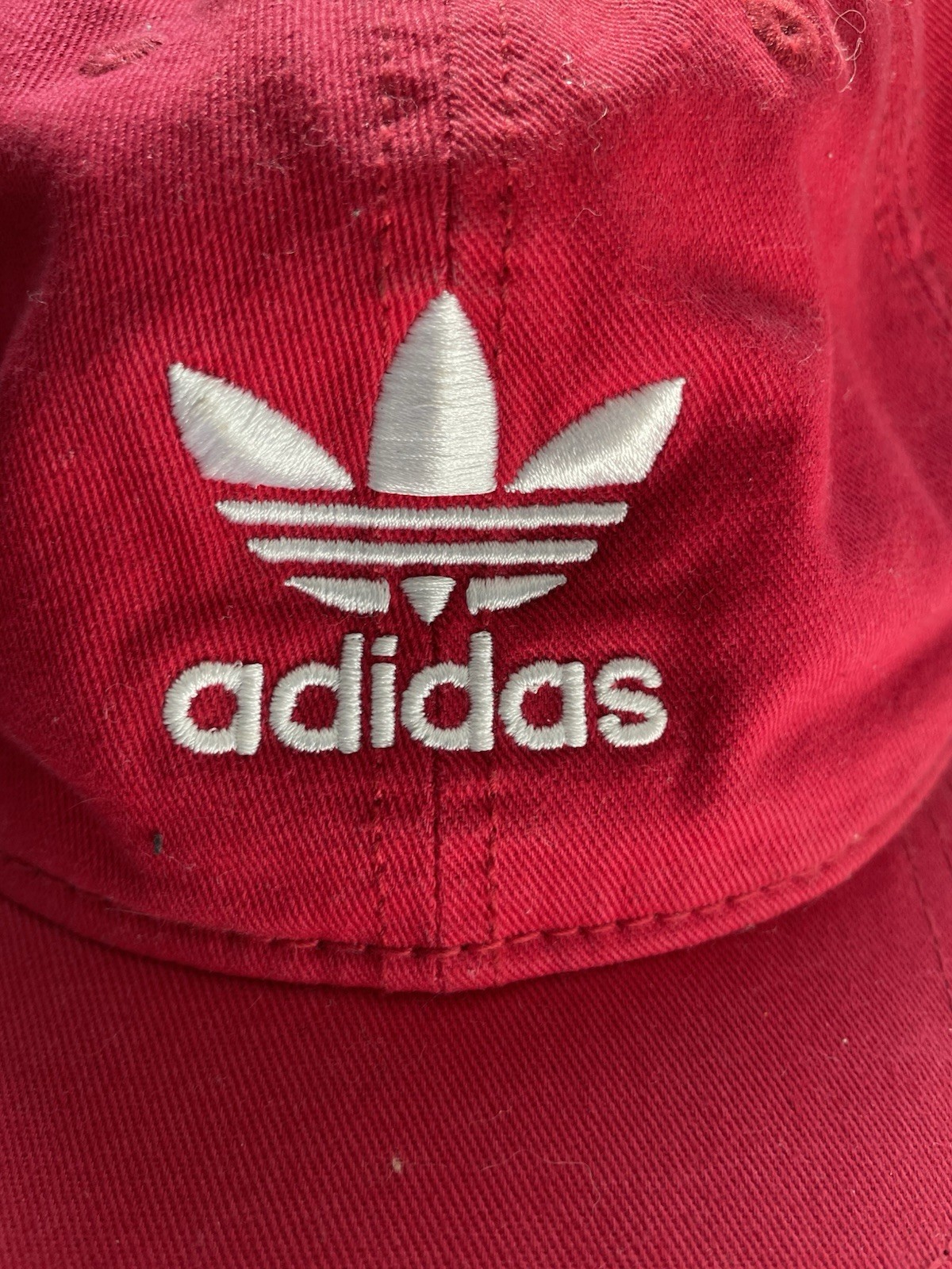 adidas Fitted Cap Hat Red, Solid OSFM - image 1