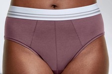 MAIDENFORM Super Soft Cotton Stretch Purple Hi Waist Bikini Panty Womens S 5 M 6