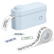 MakeID Label Maker Machine w/ Tape - 9/12/16mm Waterproof, Portable, Bluetooth