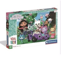Gabbys Dollhouse Puzzle Super Color 104 Teile Clementoni