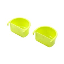 2 Pieces Bird Feeder Cage Bowls Easy to Install Sturdy Parrot Cage Feeders for