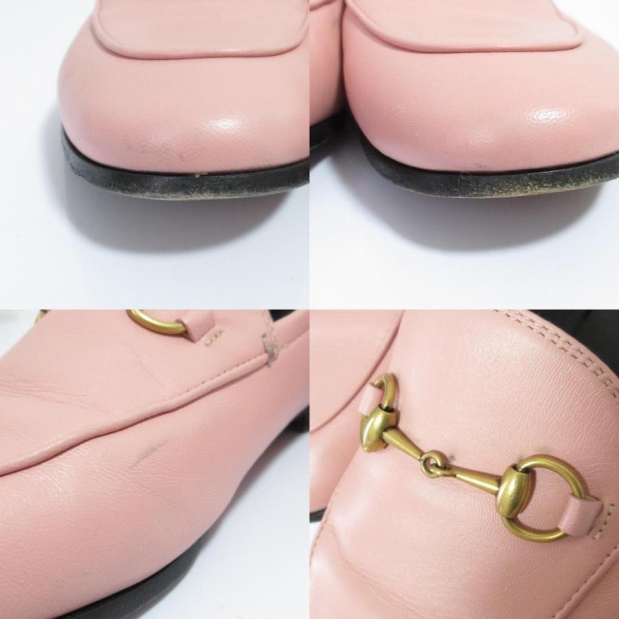 GUCCI Horsebit Leather Loafers Dress Shoes Size:36.5/JP:23.5 Pink 141108K Authen thumbnail 9