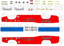 Sox Martin Plymouth Barracuda Nhra Drag Decals 164th Ho Scale Slot Car Decals Sox Martin Plymouth Barracuda Nhra Drag Decals 164th Ho Scale Slot Car Decals
