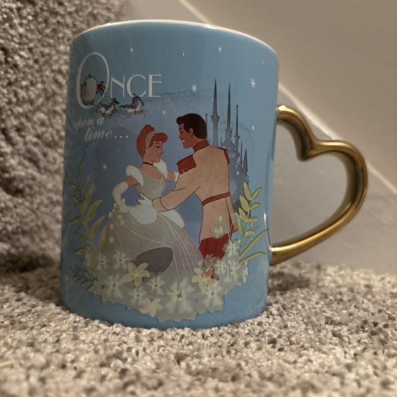 DISNEY Cinderella "Once upon a time..." Cup Mug Collectible 12 oz used