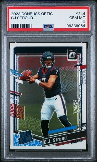 2023 Panini Donruss Optic CJ Stroud Rated Rookie PSA 10 #244 Texans