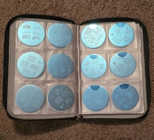 Bundle Monster Maniology Nail Stamp Round Plates Destash In Storage Holder Lot 