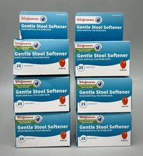 Docusate Sodium100ml Gentle Laxative Stool Softener 25 Liquid Gels x 6 PK 11/25
