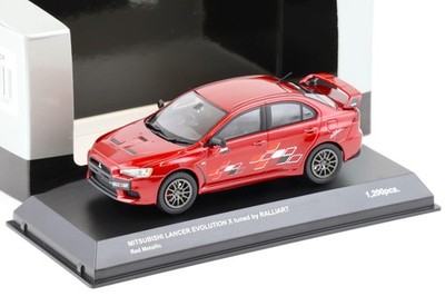 1:43 Kyosho Mitsubishi Lancer Evolution X RALLIART red metallic