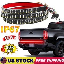 LED Tailgate Light Bar 60" Triple Row 5-Function Strip for Pickup Trailer SUV US