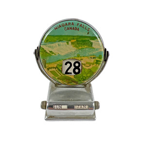 Vintage Flip Perpetual Desktop Souvenir Calendar Niagara Falls Canada Working