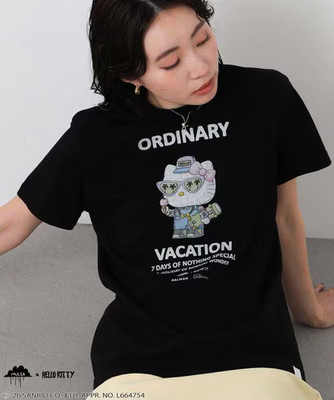 Sanrio Characters x MULGA Hello Kitty T-Shirt Black 2026 Summer JP LTD Original