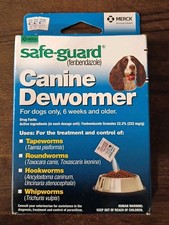 Merck Safe-Guard Canine Dewormer For Dogs 6 Weeks and Older three 2 grams 