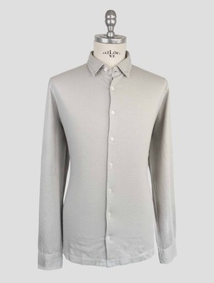 NEW GRAN SASSO GRAY COTTON SHIRT US 46 - EU 56 G4S13