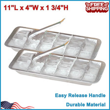 Vintage Kitchen Aluminum Metal Ice Cube Trays...