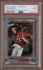 2022 Clearly Donruss Highlights Holo Silver H-9 Tom Brady 9/10 PSA 9