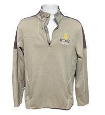 University Of Wyoming Cowboys 1/4 Zip Pullover Men Large Gray Under armor Logo