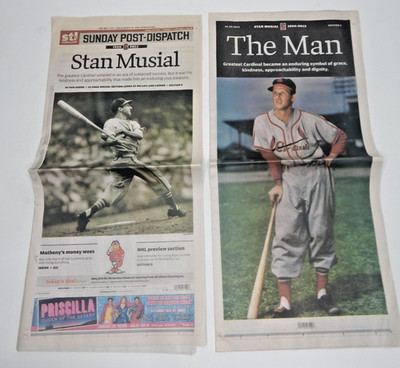 Stan Musial St Louis Sunday Post Memorial Issue 2013-Front Page and Full Insert