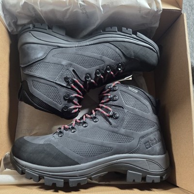 Women NWB ''Jack Wolfskin'' Gray/Red Rebellion Texapore Size US 9
