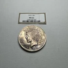 1923 P Silver Peace Dollar NGC MS63 - Removed for Book- Nice Toning