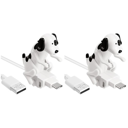 Set of 2 Dog Cable Humping Phone Charger Creative Puppy Charging Funny Cables - 第 1/12 張圖片