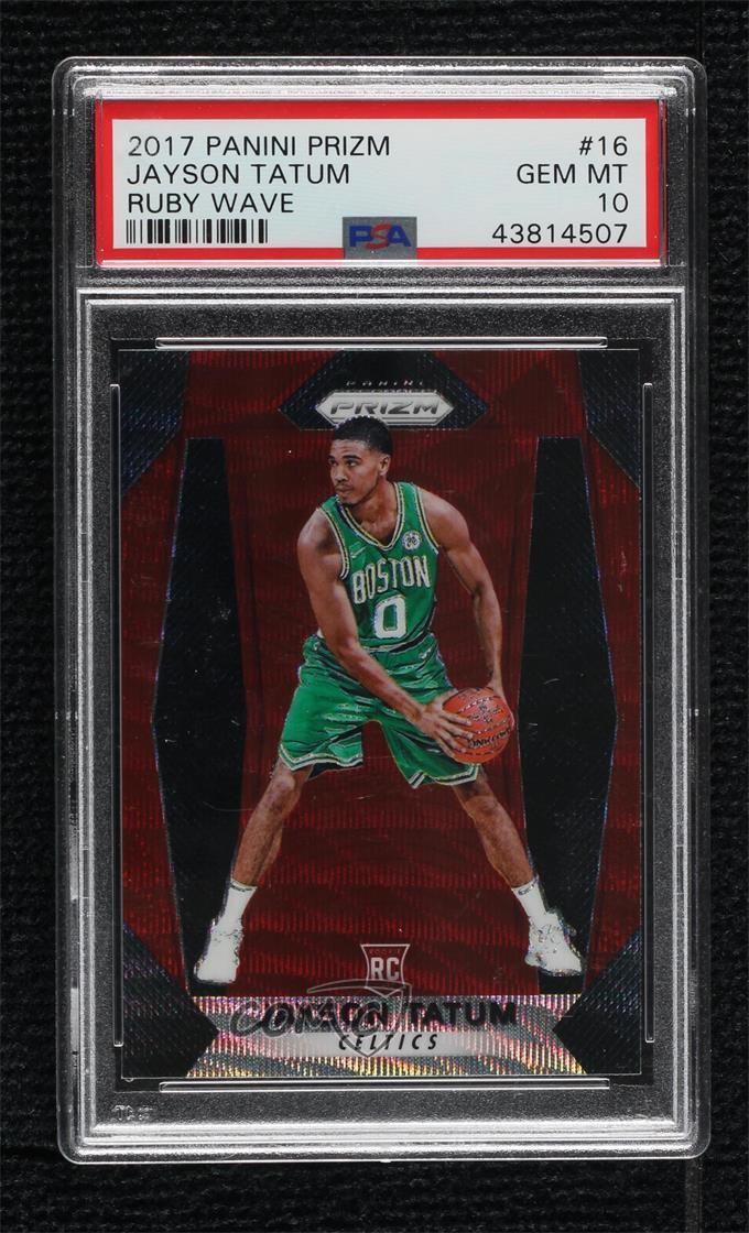 2017-18 Panini Prizm Ruby Wave Prizm Jayson Tatum #16 BGS 10 PRISTINE 1op7