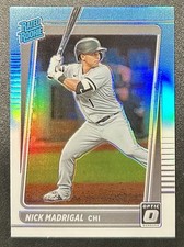 2021 Panini Donruss Optic - Rated Rookie Nick Madrigal #49 Carolina Blue & White