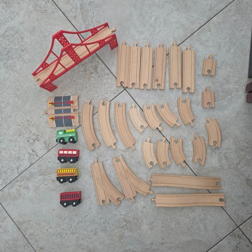 Wooden Train Track Lot 30 Pieces Imaginarium Thomas Train Brio Compatible