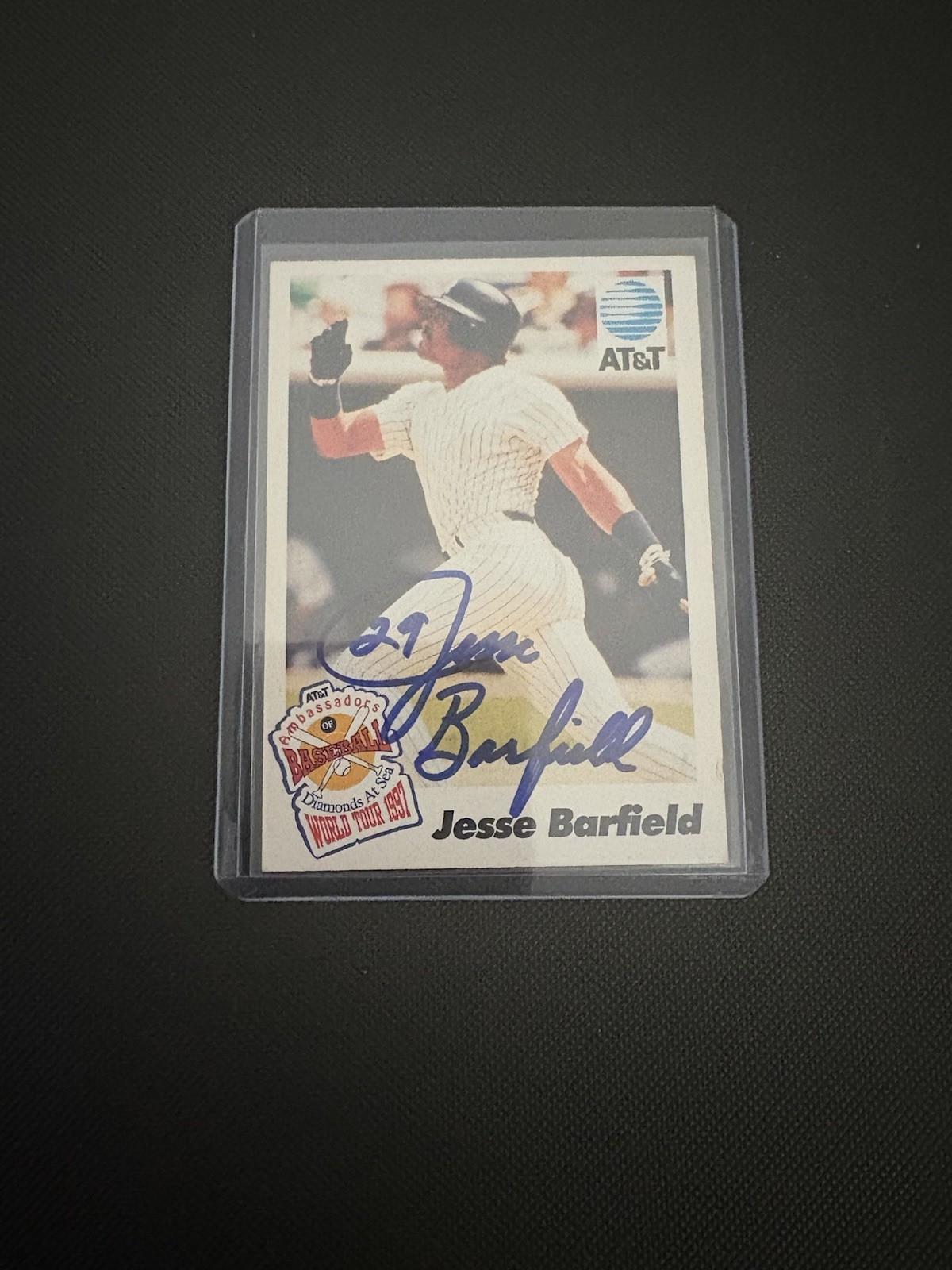 1997 AT&T Jesse Barfield Signed Autograph AUTO