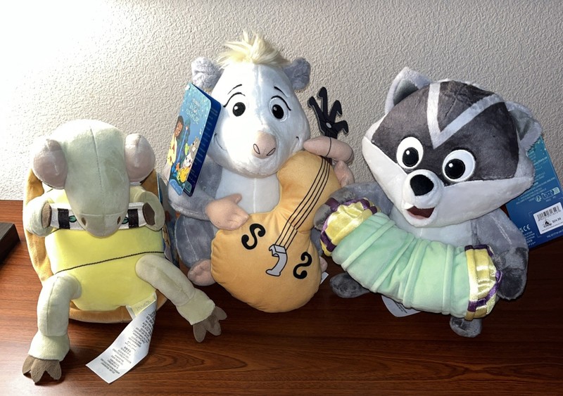 Disney Parks Tiana’s Bayou Adventure Beau, Rufus & Apollo Plush Brand New w/Tags