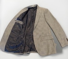 J.Crew Ludlow Wool Cotton Sport Coat Mens 40 R Windowpane Italian Cloth Blazer