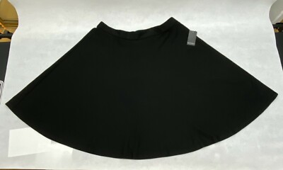 Circle Skirt Black NEW Womens 22W 24W 26W 28W Eloquii Stretch Priority Mail Ship