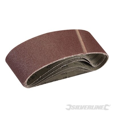 SCHLEIFBÄNDER 75x533mm SCHLEIFBAND KÖRNUNG 60 5 Stück SCHLEIFMASCHINE SILVERLINE