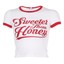 thumbnail 6 - Sweeter than Honey Print Crop Top Summer Short Sleeve Casual White Basic Tee