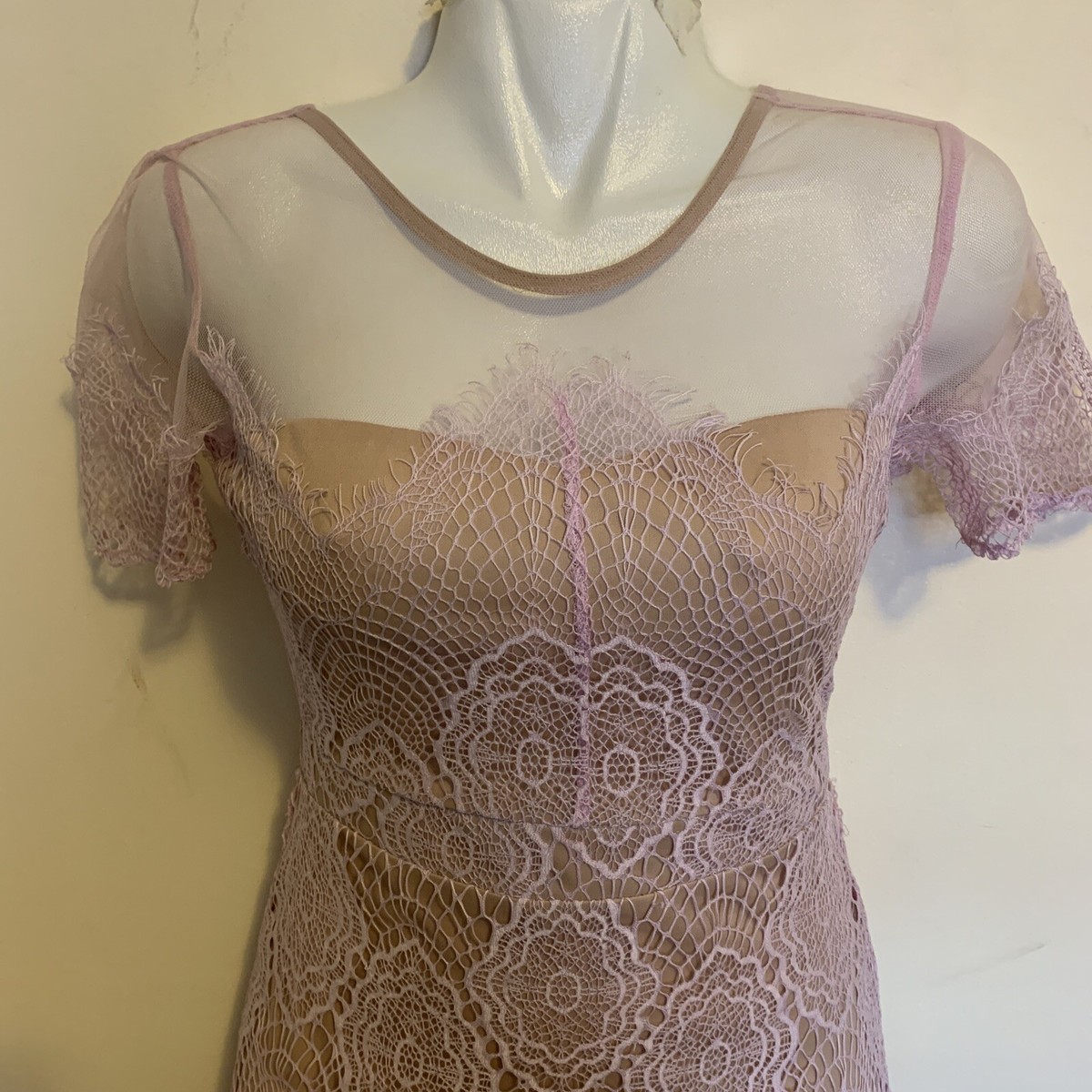 dance and marvel lace dress Dance & Marvel Lavender Lace Dress Size Small