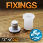 LARGE Plastic sign letter fixings stand off locators letter fixing snap sign