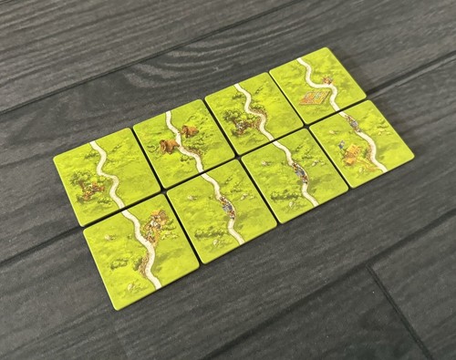 Carcassonne 20th Anniversary | 8 Straight Wavy Road Tiles | Official Game Pieces - Picture 3 of 9