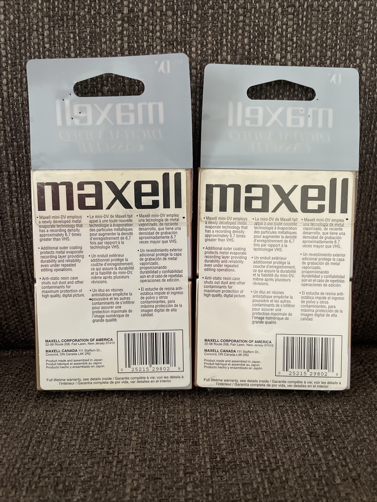 Lot of 4 Maxell Mini DV Camcorder Cassette Tapes 60 Minutes DVM60SE Sealed