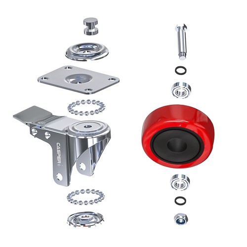 4 x Heavy Duty 100mm 700KG Rubber Swivel Castor Wheels Trolley Furniture Caster - Picture 10 of 15