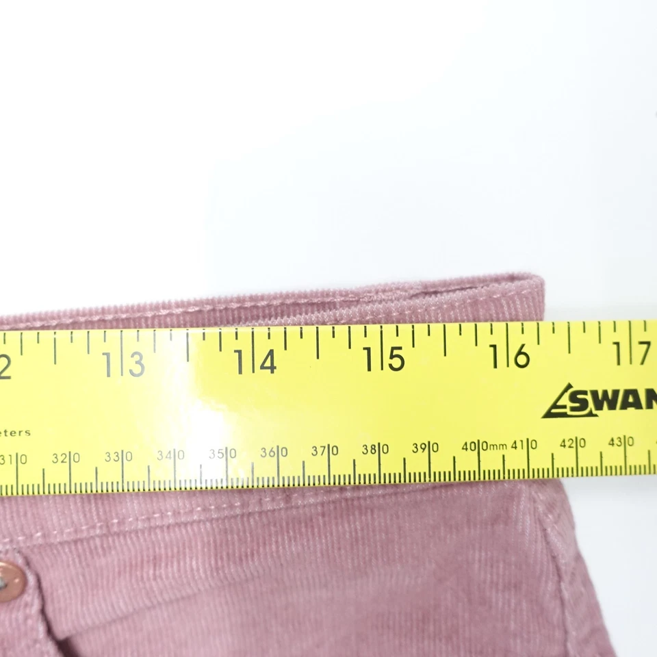 GAP Cut-Off Shorts Women's W33 Rose Pink Corduroy Frayed Hem Zip Fly Low-Rise - Image 4 of 4