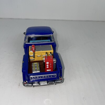 Matchbox 1/43 Chevrolet 3100 Pick-up 1956 Mobilglas - Bleu, En Boîte