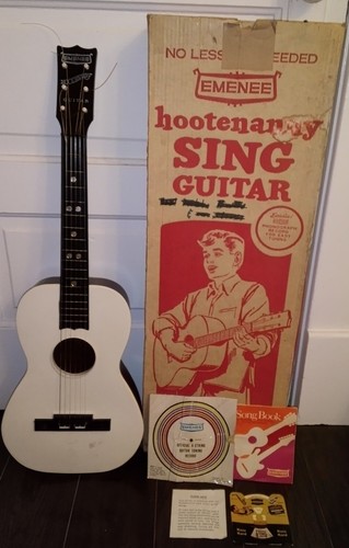 Vintage 1964 Emenee Hootenanny Guitar with Box