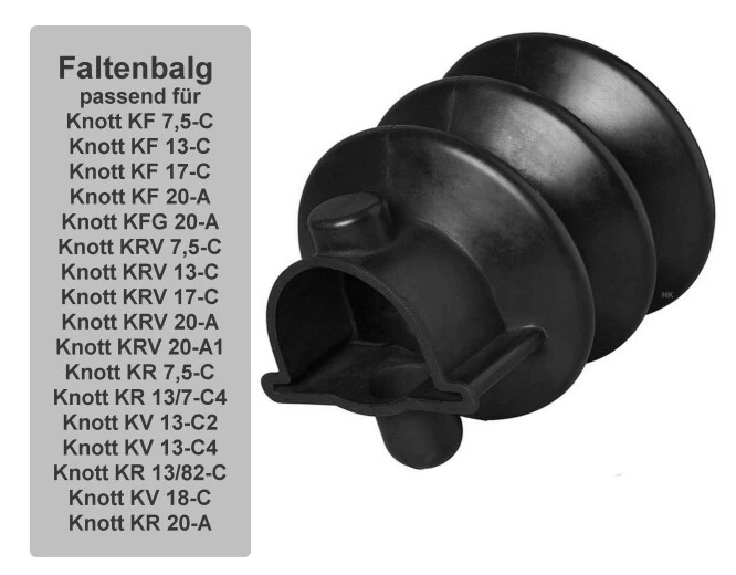 FALTENBALG Original Knott Auflaufbremse Balg Anhänger Gummi Manschette Schutz