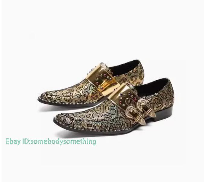 SAOLA Scarpe Oxford da uomo inglesi con stampa a punta matrimonio casual palco festa