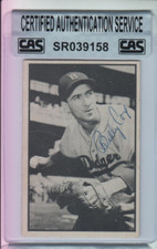 1953 BOWMAN B & W BILLY COX SIGNED / AUTO CARD   Brooklyn Dodgers  CAS AUTHENTIC